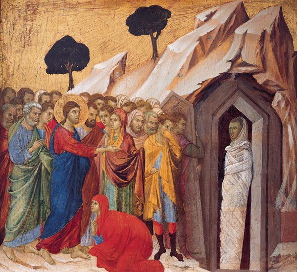 La La Resurrezione di Lazzaro, di Duccio, 1310–11